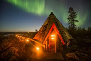 Excursión de auroras boreales en Rovaniemi Finlandia
