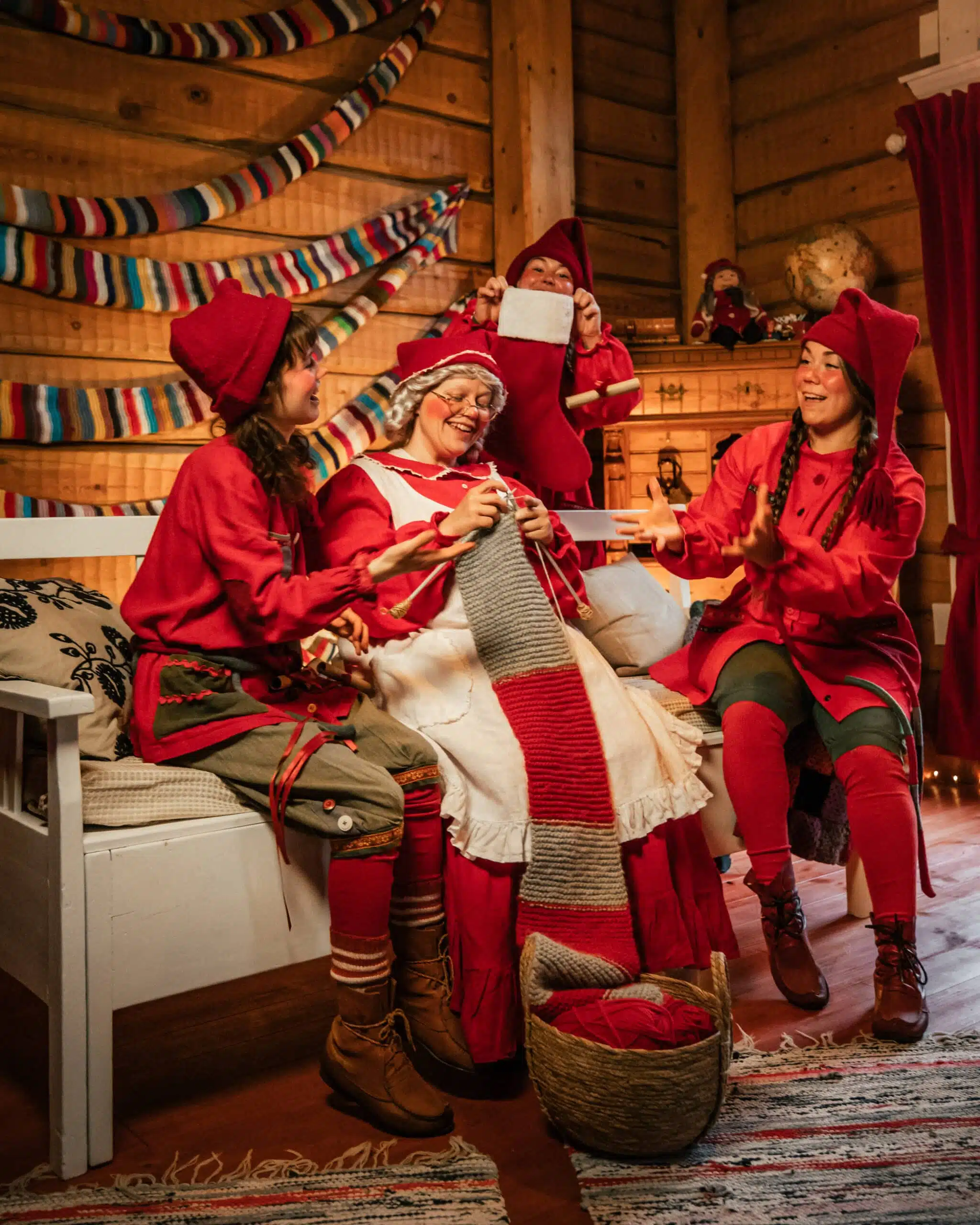 Mrs Santa Claus and elves preparing Kindness Wishes