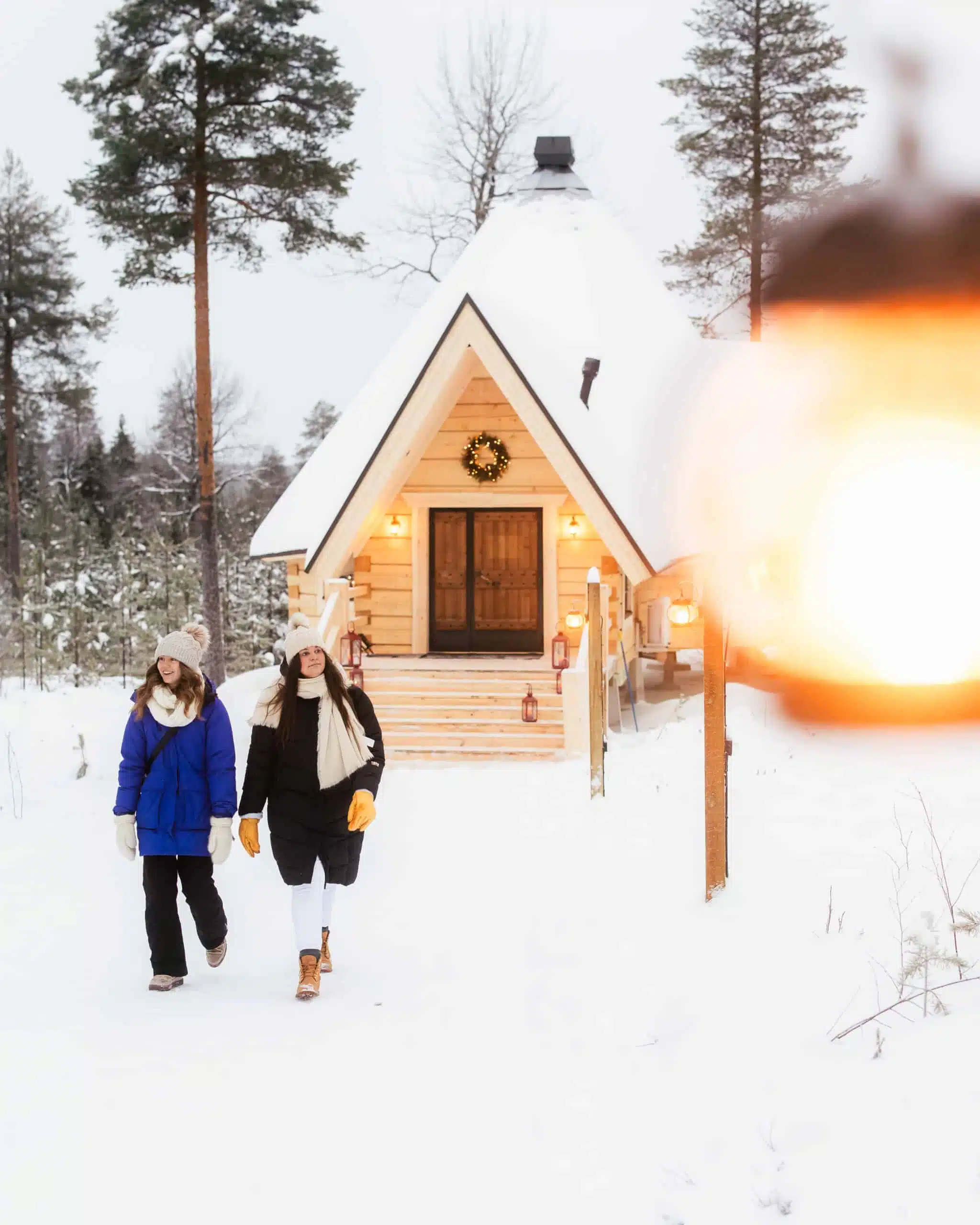 Entrance to the kota at Taava Reindeer Farm